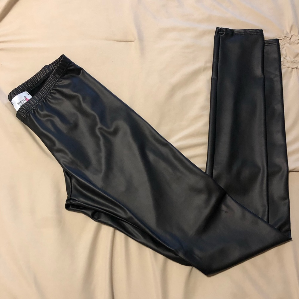 Saved by the Dress Faux leather leggings